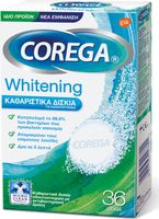 Corega Whitening Καθαριστικά Δισκία για τη Διατήρηση της Αρχικής Λευκότητας της Οδοντοστοιχίας, 36 tabs
