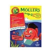 Moller's Omega-3 Ζελεδάκια-Ψαράκια για Παιδιά με Γεύση Φράουλα, 36τμχ