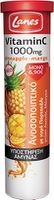 Lanes Vitamin C 1000mg Pineapple - Mango Συμπλήρωμα Διατροφής για Τόνωση του Ανοσοποιητικού  με Γεύση Ανανά - Μάνγκο, 20 Αναβράζοντα Δισκία