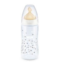 Nuk First Choice+ Temperature Control Μπιμπερό (PP) 300ml Mε Θηλή Καουτσούκ 0-6m (10.741.939) Λευκό, 1τμχ