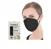 Famex Mask FFP2 NR Μάσκα Προστασίας Προσώπου Μαύρη, Συσκευασία με 10τμχ