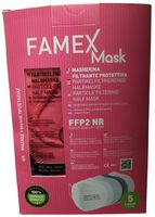 Famex FFP2 NR Particle Filtering Half Masks Fuchia 10pcs
